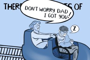 An animated book trailer of Being Here, Caring for Dad, 101, a graphic memoir